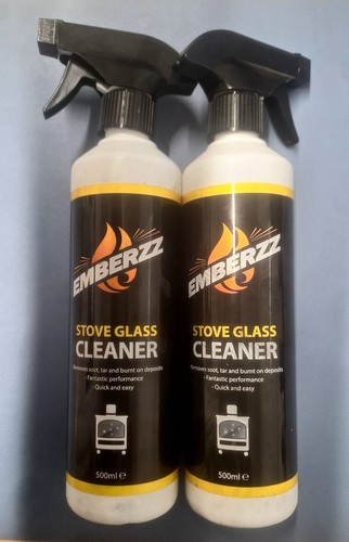 Stove glass cleaner dissolves - stove,